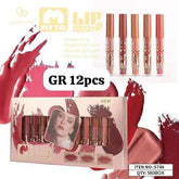 Qoiden Rose Matte Lipgloss – 12 Pcs Tray